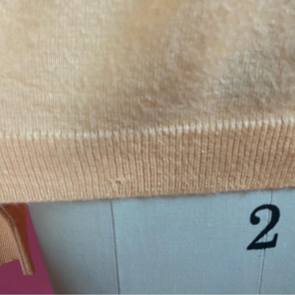 🌈4/$20🌈 Vintage 70s/80s Preppy Pastel Tangerine Orange Sweater Knit Polo M - Picture 9 of 14